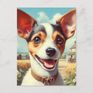 Postal Cute Toy Fox Terrier Pintura