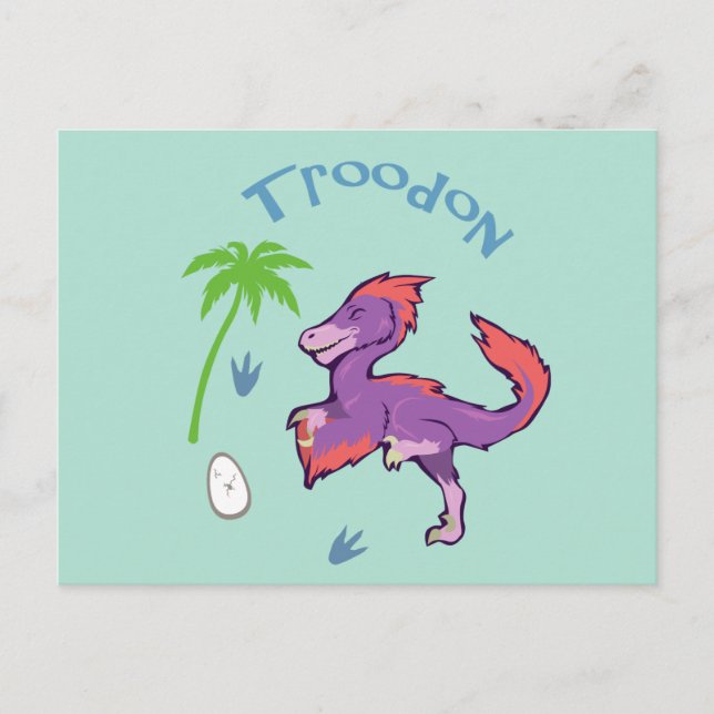Postal Cute Troodon (Anverso)