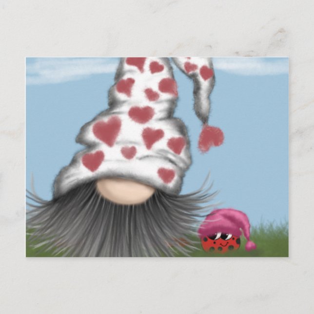 Postal Cute Valentine Gnome (Anverso)