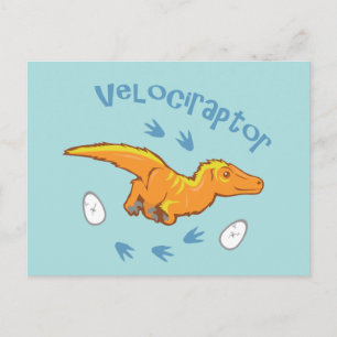 Postal Cute Velociraptor