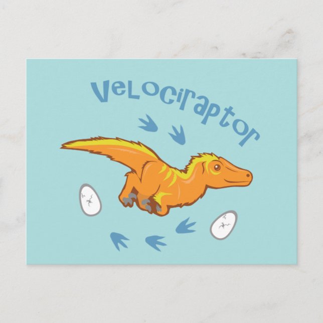 Postal Cute Velociraptor (Anverso)