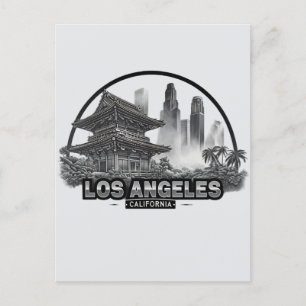 Postal Cute Vintage Los Angeles City California USA