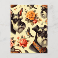 Cute Vintage Schnauzer