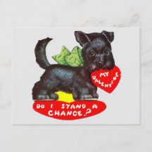 Cute Vintage Scottie Dog Valentine
