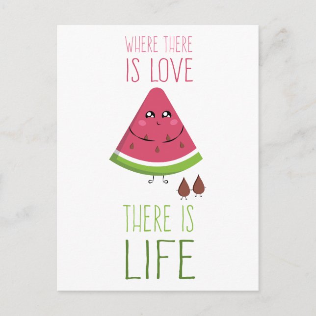 Postal Cute Watermelon (Anverso)