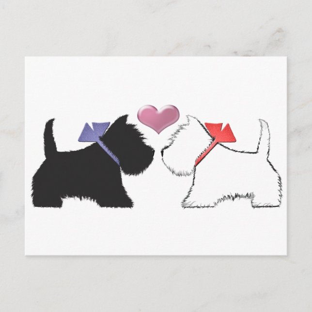 Postal Cute Westie Dogs Art (Anverso)