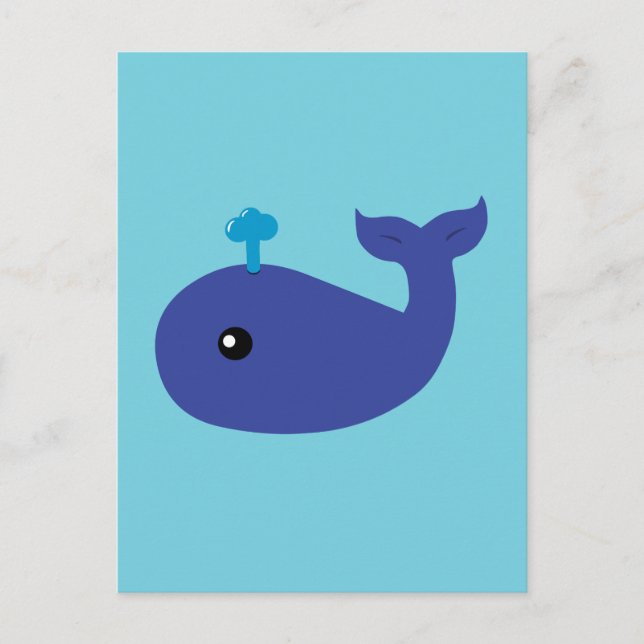 Postal Cute Whale (Anverso)
