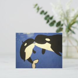 Postal Cute Whales