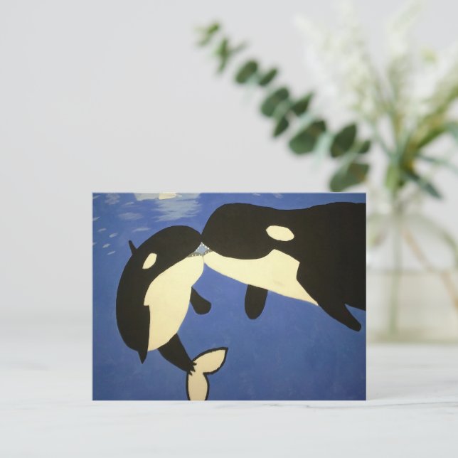 Postal Cute Whales (Anverso de pie)