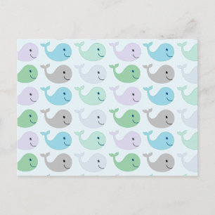 Postal Cute Whales