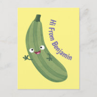 Cute zucchini feliz personalizado ilustracion