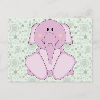 Postal Cutelyn Baby Elephant Rosa
