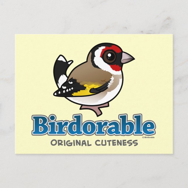 Postal Cuteness Original European Goldfinch (Anverso)