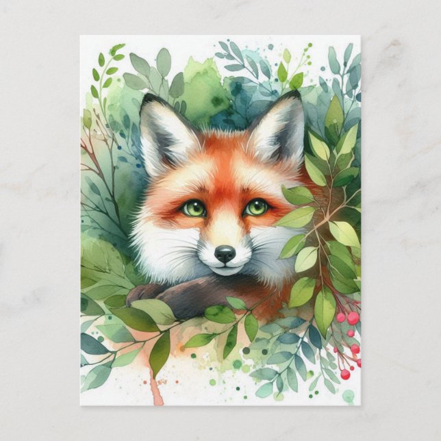 Postal Cutícula de Red Fox (Anverso)