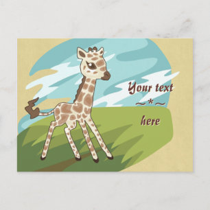 Postal Cutie Giraffe Post Card