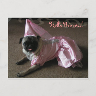 Postal Cutie Pug Princess