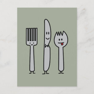 Postal Cutlery Cutlery Utensils Cuchilla de horquilla Cuc