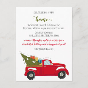 Postal Cuto coche de árbol de Navidad que hemos movido va