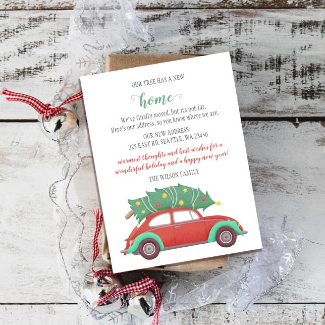 Postal Cuto coche de árbol de Navidad que hemos movido va (Subido por el creador)
