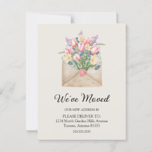 Postal Cuto Hemos Mudado La Nueva Dirección Floral