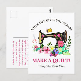Postal Cuto Personalizado Quilt Shop