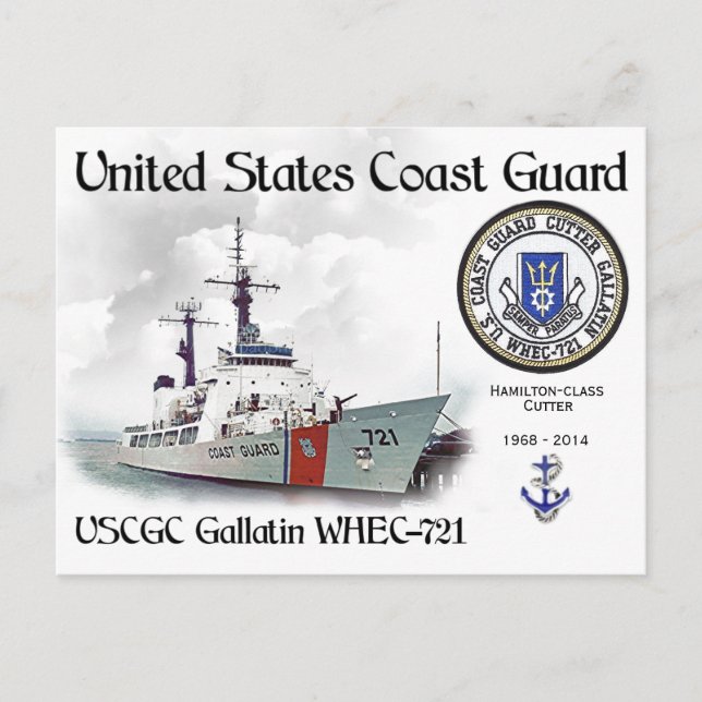 Postal Cutter WHEC-721 de la galatina USCGC (Anverso)