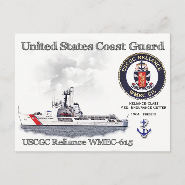 Postal Cutter WMEC-615 de USCGC Reliance (Anverso)