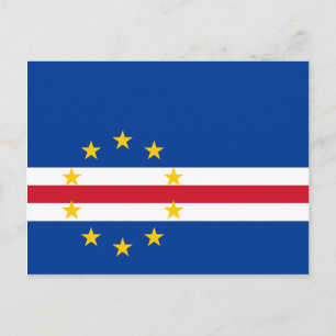 Postal CV de bandera de Cabo Verde