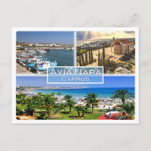 Postal CY Cyprus - Ayia Napa - Harbour - Panorama - Nelia (Anverso)