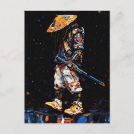 Postal Cyber Ninja Palette Knife Neon Orange Impasto