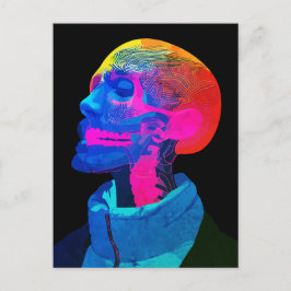 Postal Cyber Skull - Arte de anatomía futurista