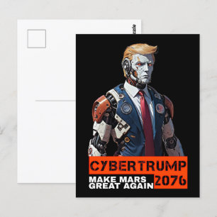 Postal CyberTrump 2076   Hacer a Marte Grande De Nuevo