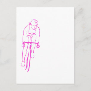 Postal Cycle Mujer rosa