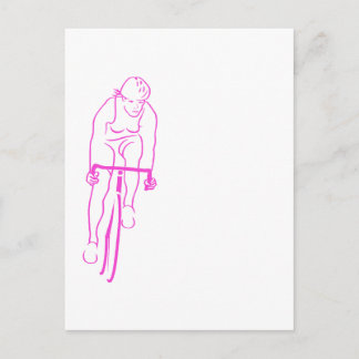 Postal Cycle Mujer rosa