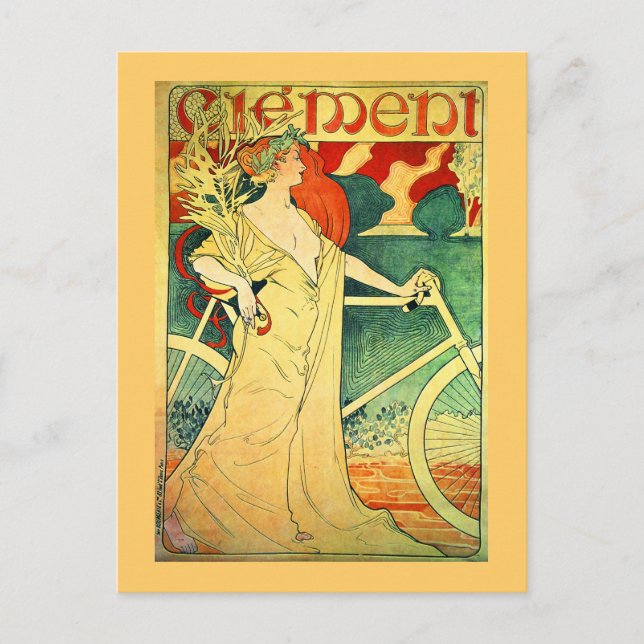 Postal Cycles Clément Vintage Bicycle Poster (Anverso)
