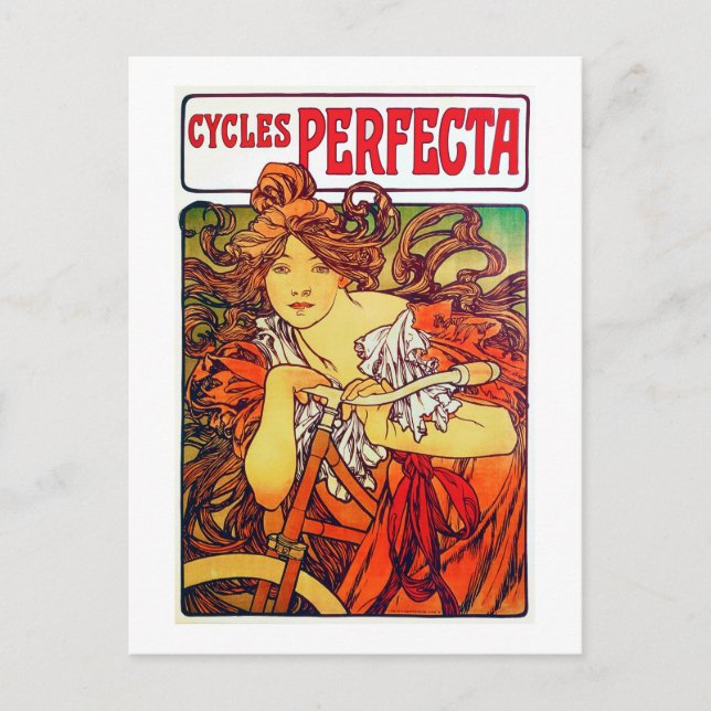 Postal Cycles Perfecta, Mucha (Anverso)