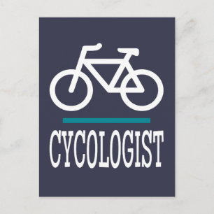 Postal CYCOLOGIST Bicicleta Ciclismo Novedad divertida
