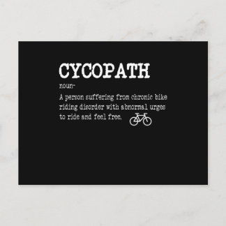 Postal CYCOPATH Divertido Ciclista Ciclista De Bicicleta