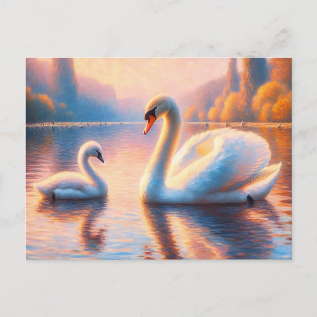 Postal Cygnet y Swan (Anverso)