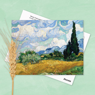 Postal Cypreses de campo de trigo Vincent van Gogh