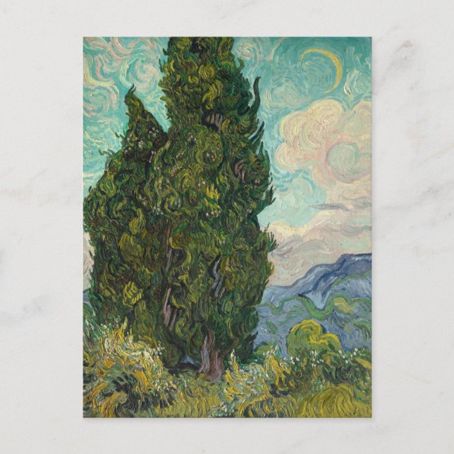 Postal Cypresses de van Gogh: (Anverso)