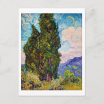 Postal Cypresses, Van Gogh<br><div class="desc">Vincent Willem van Gogh (30 de marzo de 1853 a 29 de julio de 1890) fue un pintor holandés post-impresionista que figura entre las figuras más famosas e influyentes de la historia del arte occidental. En poco más de una década, creó unas 2.100 obras de arte, entre ellas unas 860...</div>