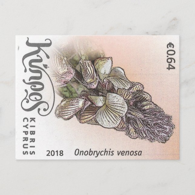 Postal Cyprus nature stamp flower spring flowers purple (Anverso)