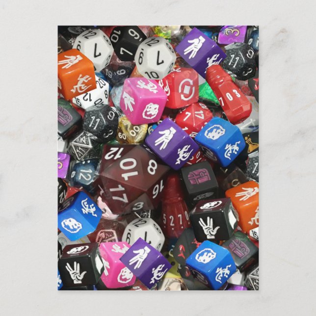 Postal d20 dados (Anverso)