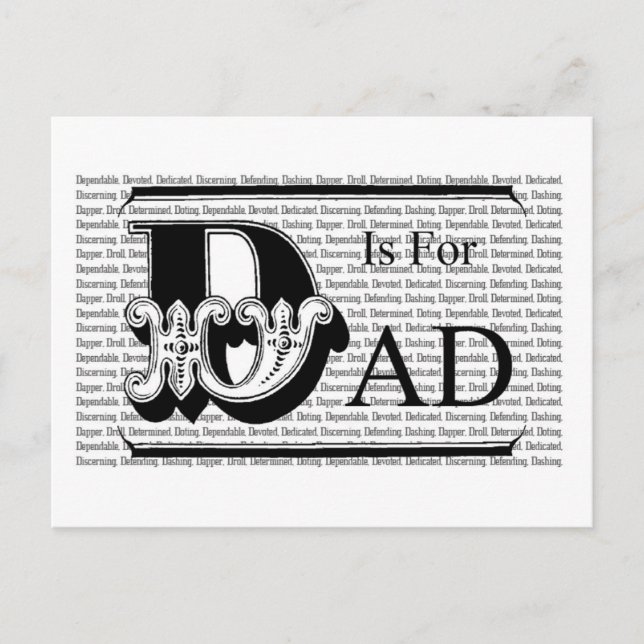 Postal ¡D es para papá! (Anverso)