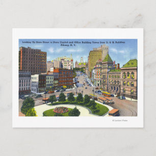 Postal D y H Bldg Vista de la calle estatal al Capitolio