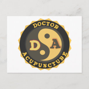 POSTAL DA LOGO YIN YANG LOTUS FLOWER MÉDICA ACUPUNCTURA