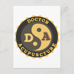 POSTAL DA LOGO YIN YANG LOTUS FLOWER MÉDICA ACUPUNCTURA