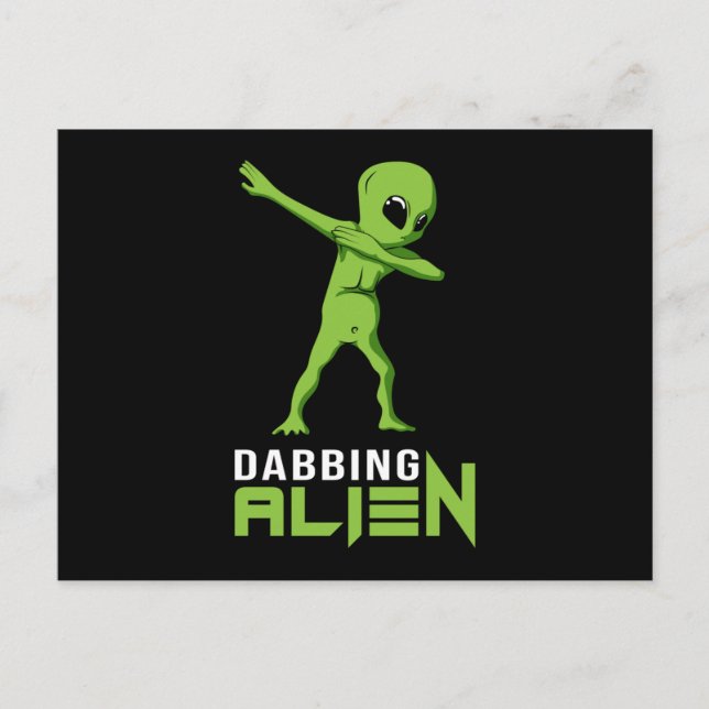 Postal Dabbing Alien Area 51 Extranjería Ufo Space Aliens (Anverso)