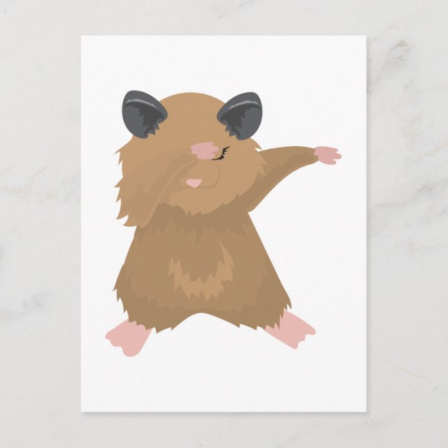 Postal Dabbing Hamster Dance Funny Dab Dance Gift Idea (Anverso)